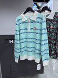COTTON-LINEN JACQUARD KNIT POLO SHIRT