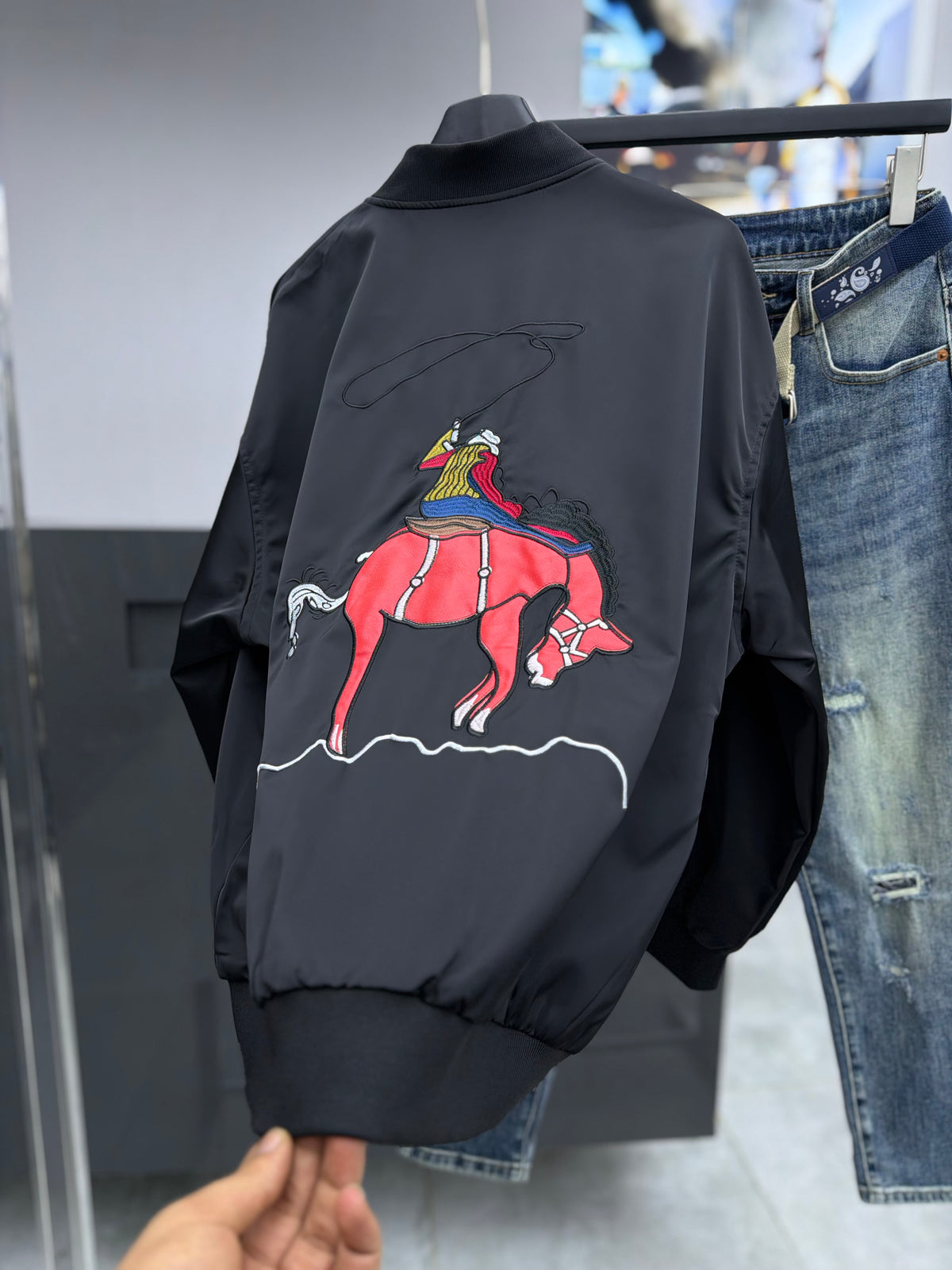 JACKET WITH FAUX SHEARLING