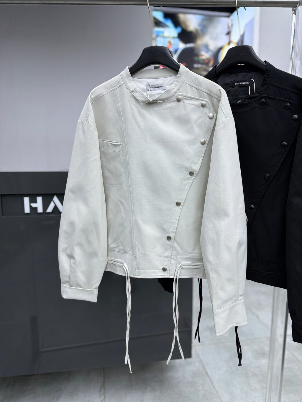 JACKET RELAXED FIT WITH METAL FIREMAN CLASPS