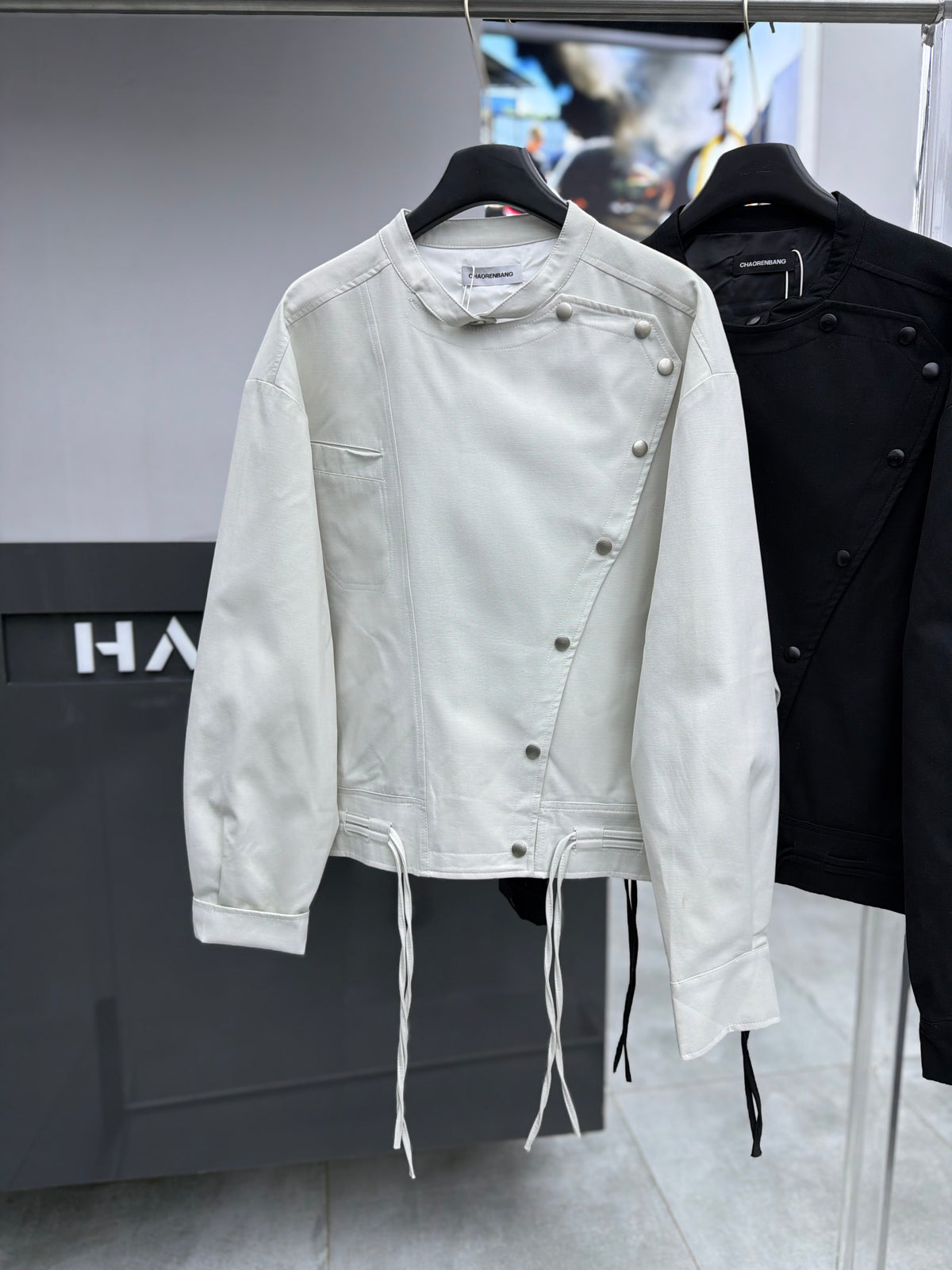 JACKET RELAXED FIT WITH METAL FIREMAN CLASPS