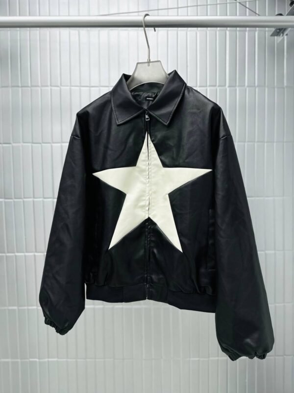 JACKET  RELAXED FIT FAUX LEATHER