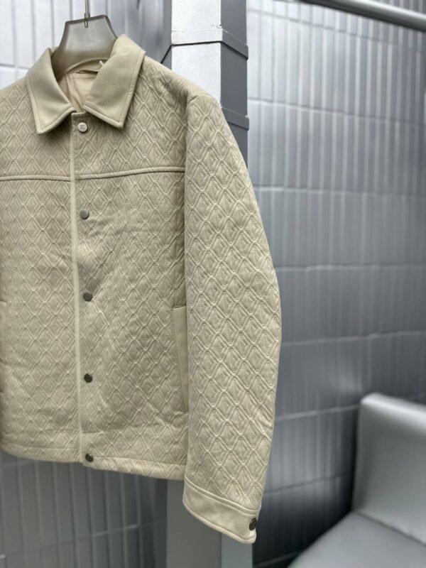 JACKET FAUX LEATHER QUILTED