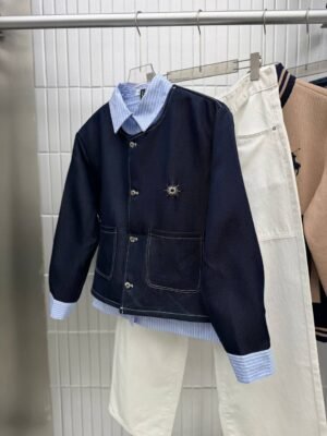 5943034479448363063 JACKET PLEATED DENIM