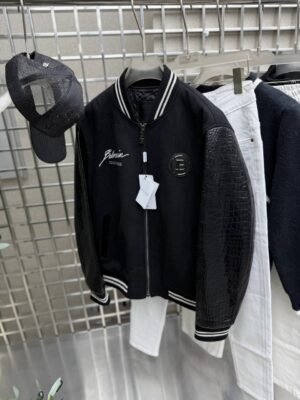5958344062173647012 JACKET RELAXED FIT LEATHER EFFECT